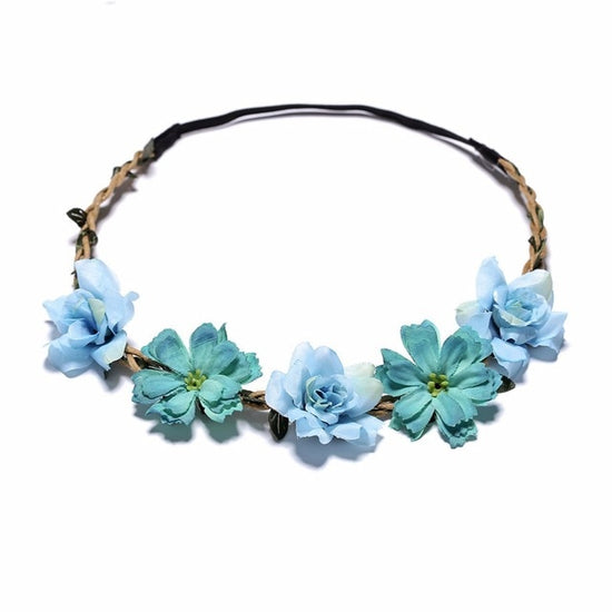 21 Country Flower Garland  Elastic Hair Accessories - TulleLux Bridal Crowns &  Accessories 