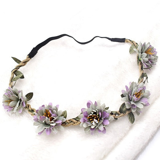 21 Country Flower Garland  Elastic Hair Accessories - TulleLux Bridal Crowns &  Accessories 