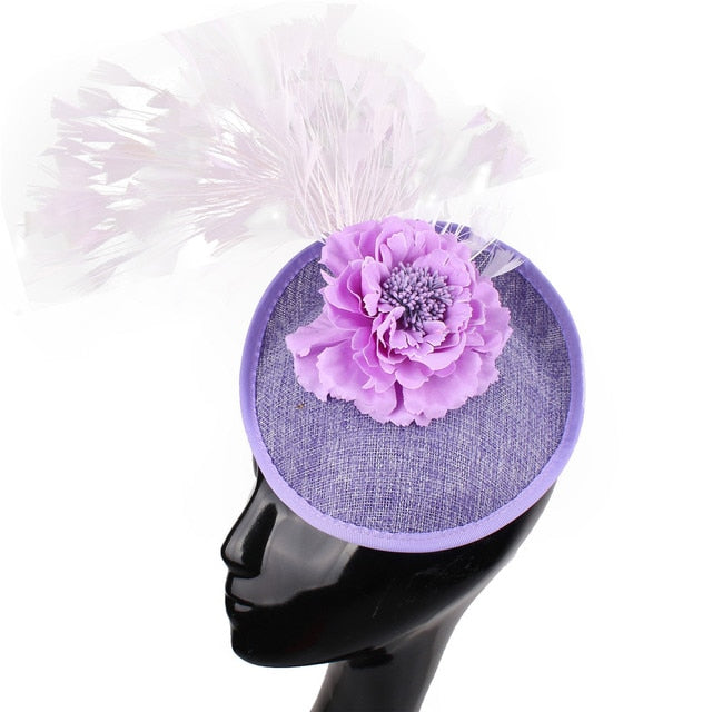 15 Colors Side Hat Fascinator for Church Weddings Party Events - TulleLux Bridal Crowns &  Accessories 
