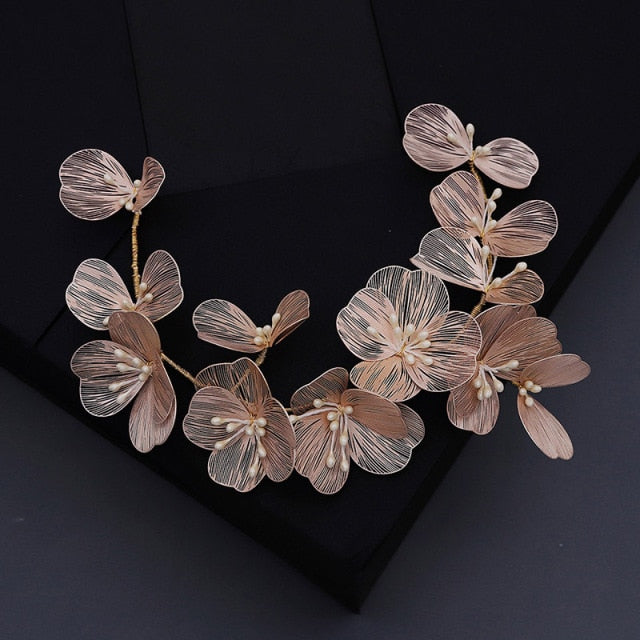 Flower Pearl Hair Wedding Day Bridal Accessory - TulleLux Bridal Crowns &  Accessories 