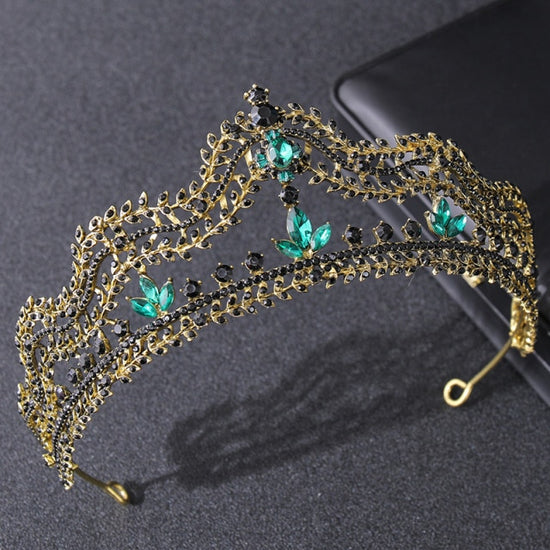Vintage Crystal  Baroque Princess Tiaras Crowns in Eight Color Variations