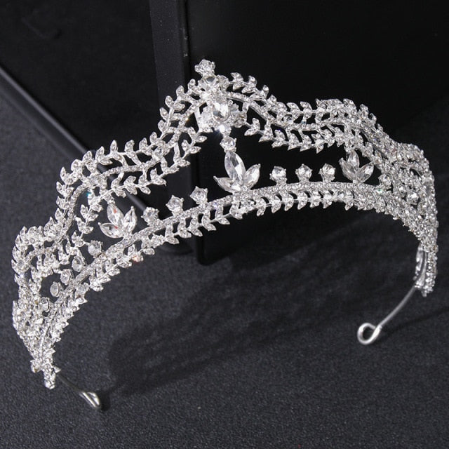 Vintage Crystal  Baroque Princess Tiaras Crowns in Eight Color Variations