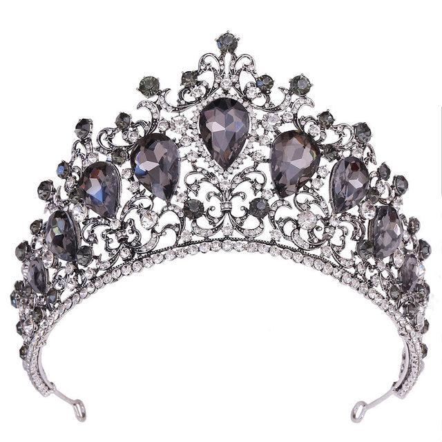 Classical Antiqued Metal Crystal Bridal Wedding Party Pageant Tiara Crown