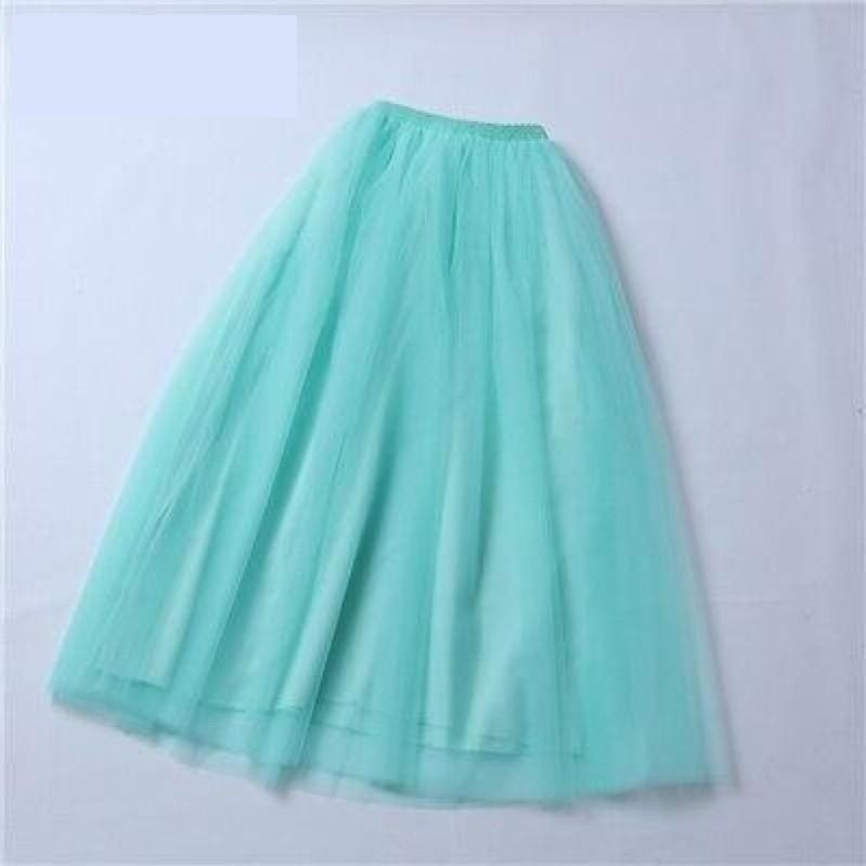 4 Layer Maxi Ankle Length Organza  Bridesmaid Wedding Skirt One Size - TulleLux Bridal Crowns &  Accessories 