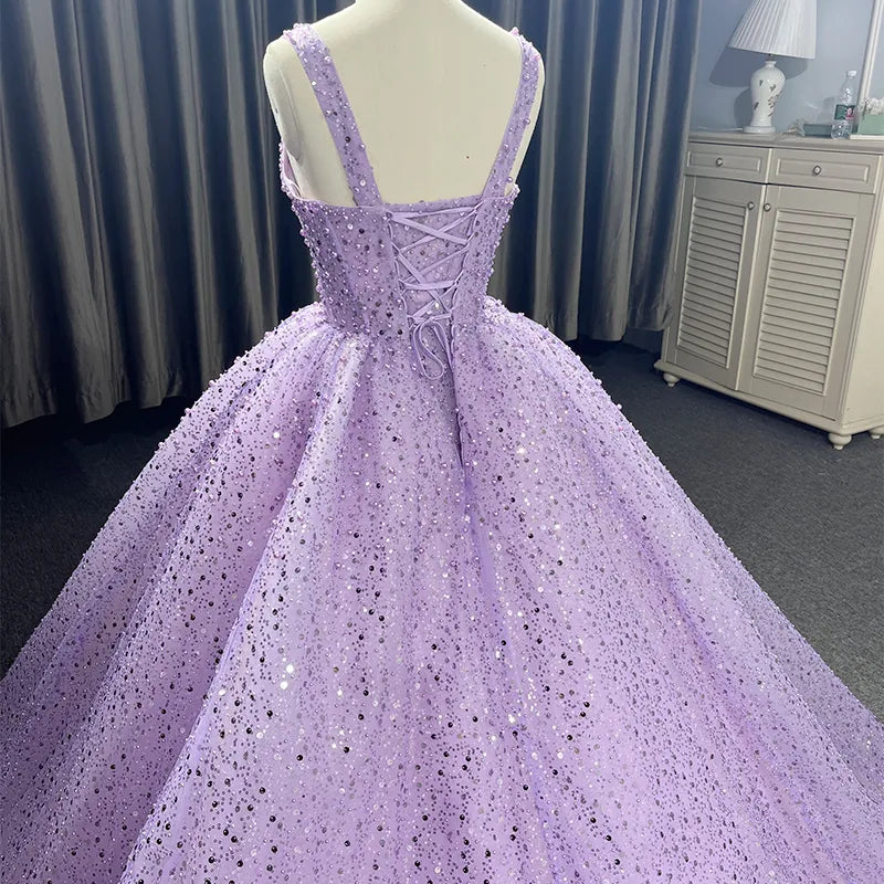 
                      
                        Purple Sweetheart Sequined Evening Party Dress
                      
                    