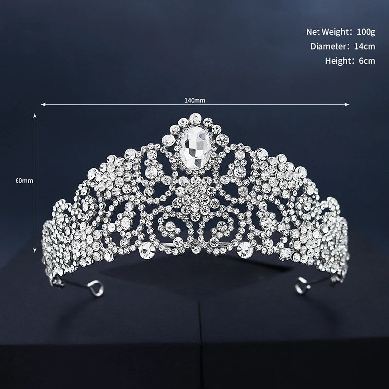 
                      
                        Crystal Tiara Bridal Wedding Crown Hair Accessory
                      
                    