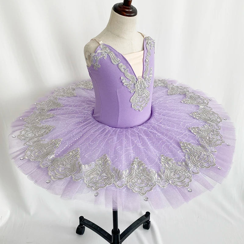 Professional Ballerina Ballet Tutu Dress For Girls Pancake  Dance Costume