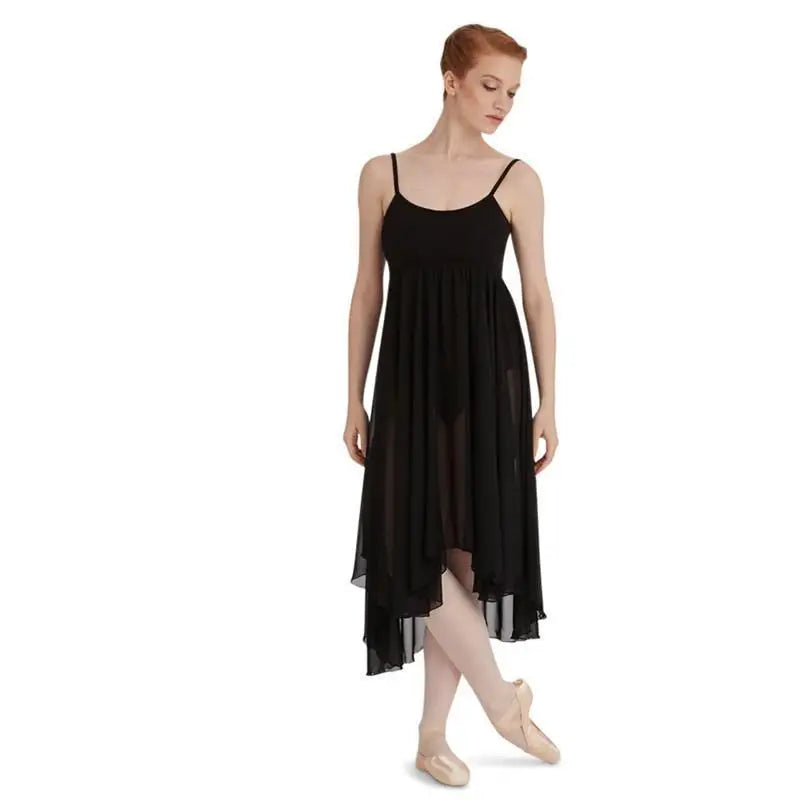 Women Lyrical Chiffon Ballet Dress Adult Contemporary Leotard Ballerina