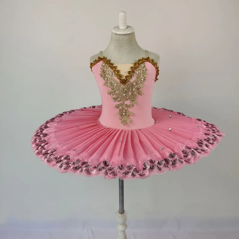 Pink Blue Professional Ballet Tutu For Girls Ballerina Dance Costume