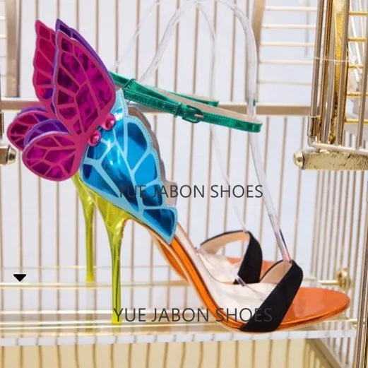 
                      
                        Women Summer Sandals Fashion Butterfly High Heel Ankle Strap Shoes
                      
                    