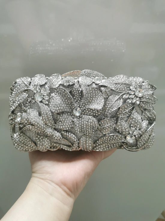 Dune silver clutch discount bag