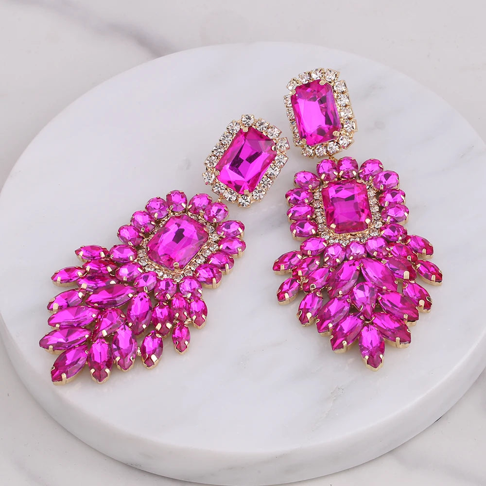 Fashion Crystal Dangle Earrings For Women