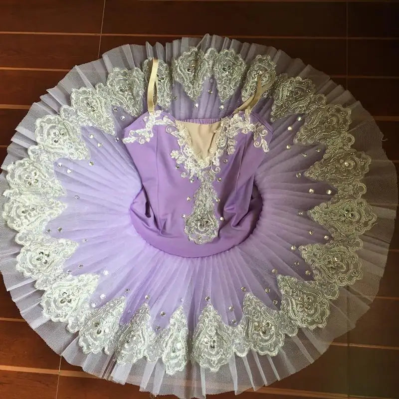 Professional Girls Pancake Tutu Ballerina Performance Costume