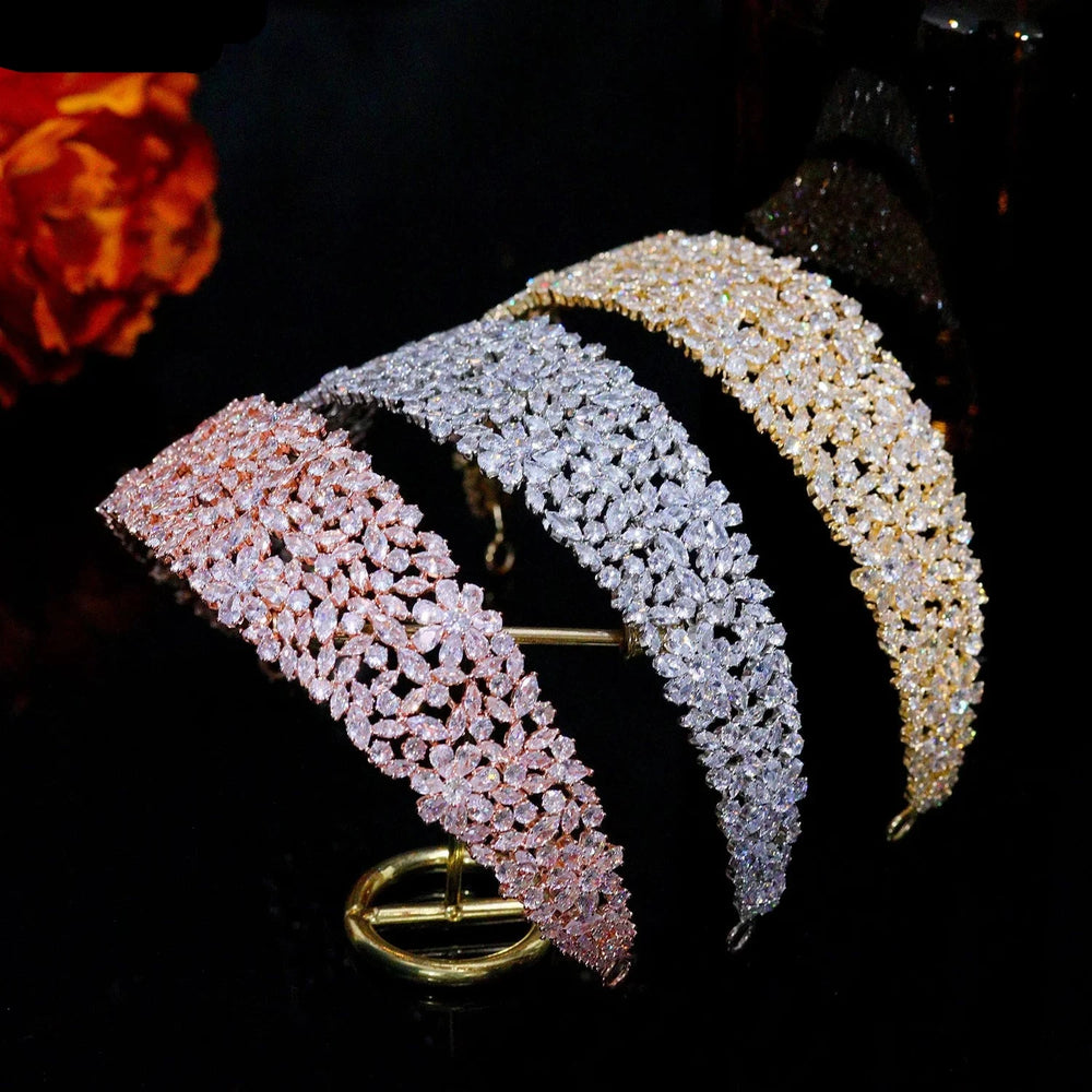 
                      
                        Cubic Zircon Wedding Tiara Crowns for Women Handmade Hair Accessories
                      
                    