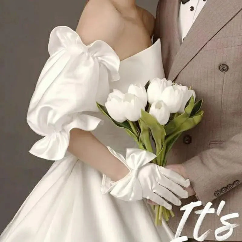 
                      
                        Detachable Satin Bridal Sleeves Wedding Puff Sleeves Cuff Bridal Accessory
                      
                    