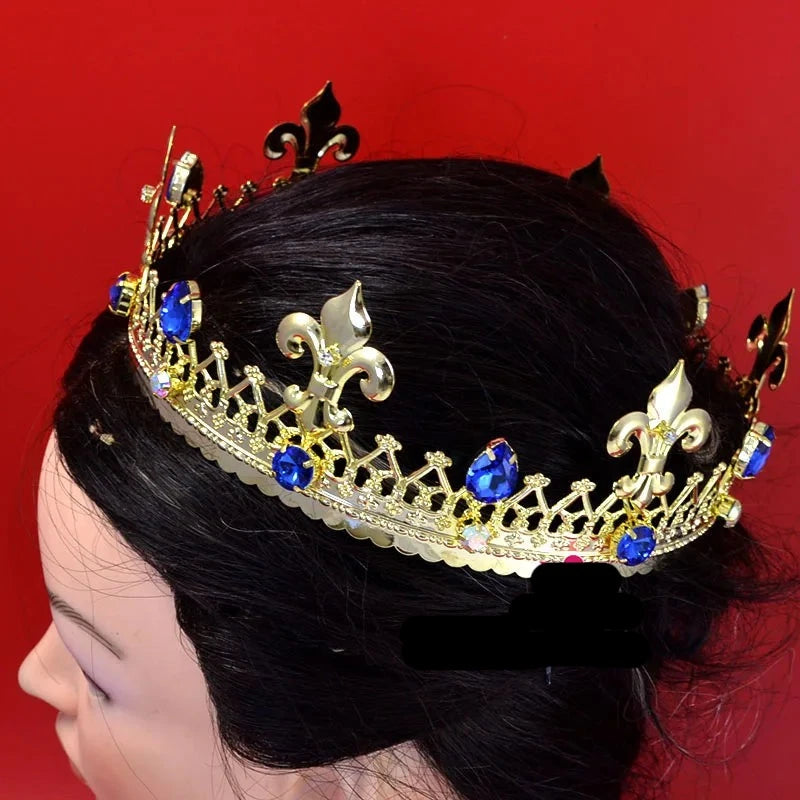 Empire Golden Crown Men's and Women's Role Stage Playing King Queen Retro Hair Accessory