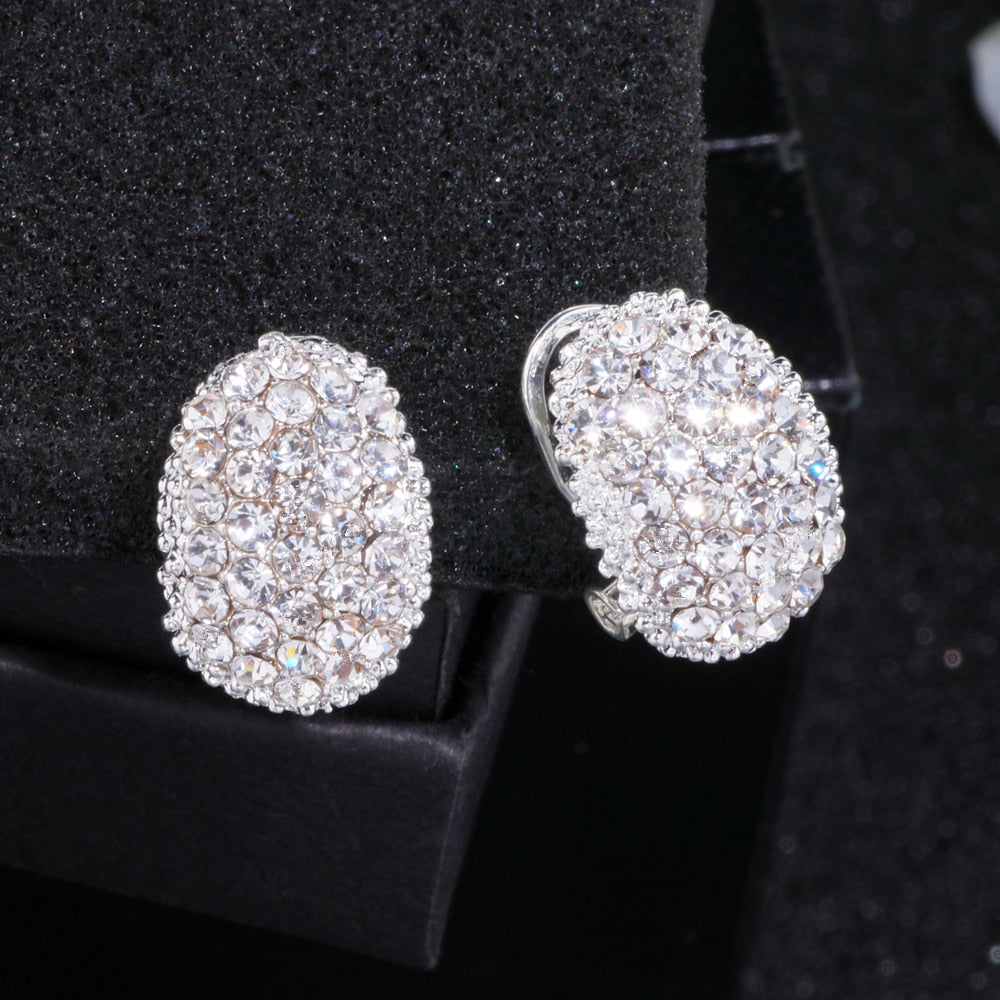 Classic Design Romantic Jewelry AAA Cubic Zirconia Stone Stud Earrings