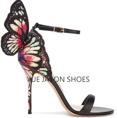 
                      
                        Women Summer Sandals Fashion Butterfly High Heel Ankle Strap Shoes
                      
                    