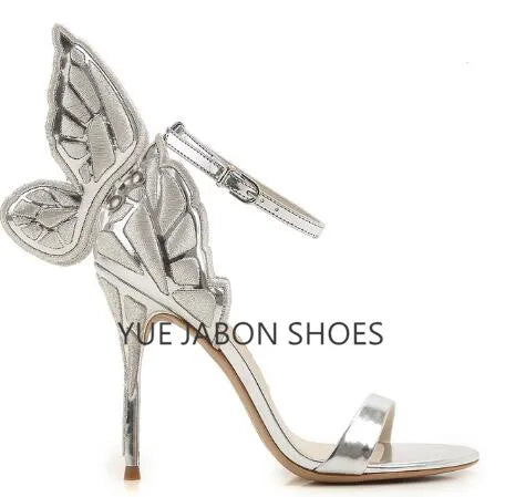 
                      
                        Women Summer Sandals Fashion Butterfly High Heel Ankle Strap Shoes
                      
                    