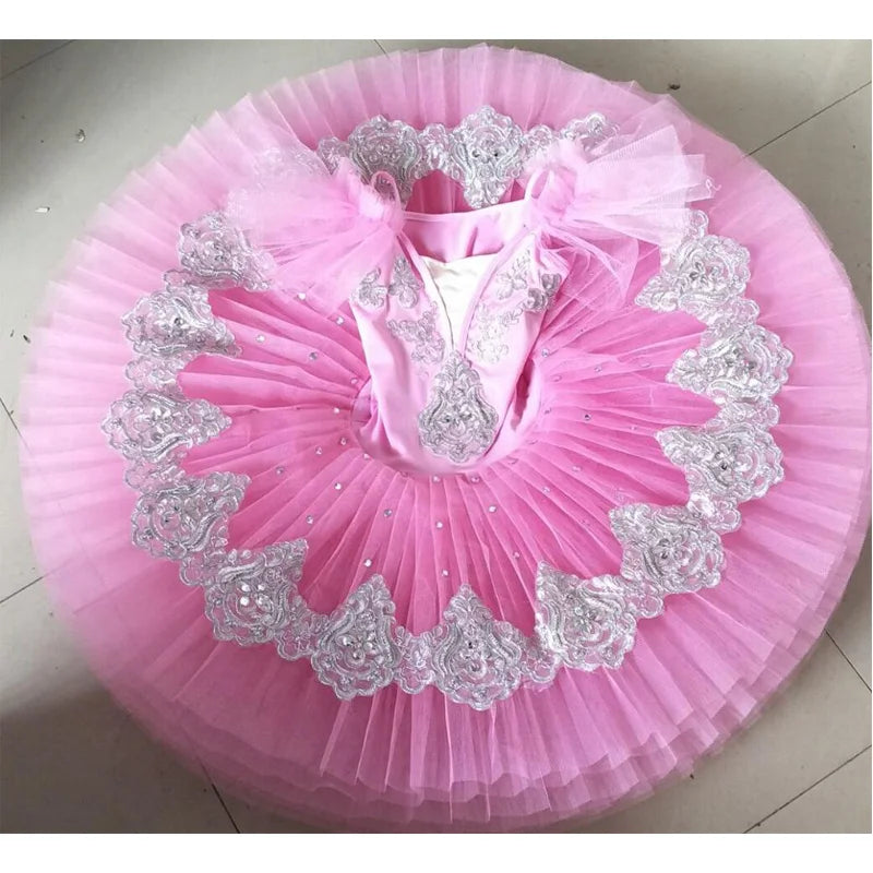 Professional Girls Pancake Tutu Ballerina Performance Costume