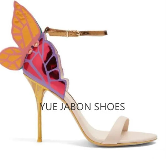 
                      
                        Women Summer Sandals Fashion Butterfly High Heel Ankle Strap Shoes
                      
                    