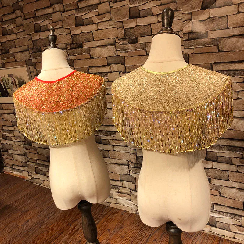 Luxury Beaded Crystal Rhinestone Shrug Bolero Shoulder Wrap