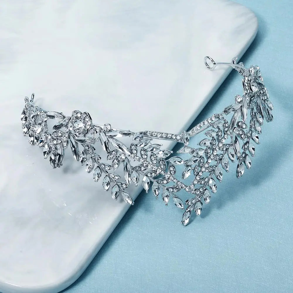 
                      
                        Leaf Crystal Crown Headband Bridal Wedding Hair Accessories for Women
                      
                    