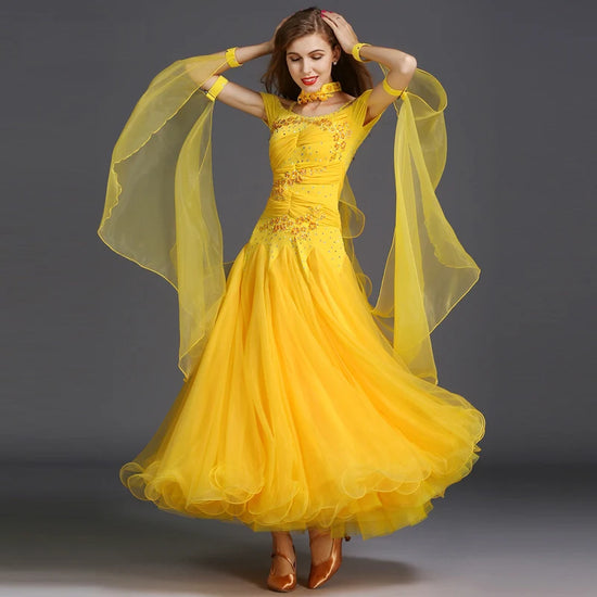 Standard Ballroom Dance Dresses For Women  Waltz Tango Flamenco Costume