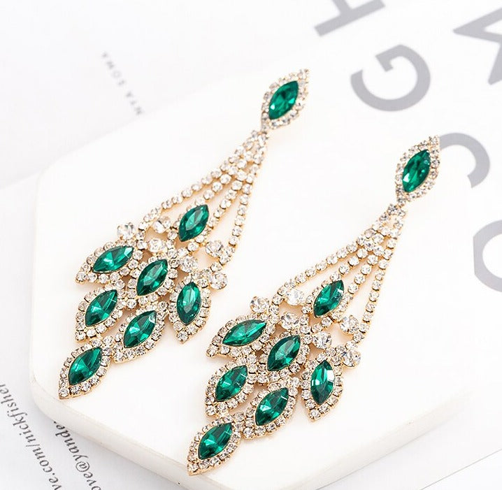 
                      
                        Big Crystal Rhinestone Drop Earrings Fashion Jewelry
                      
                    