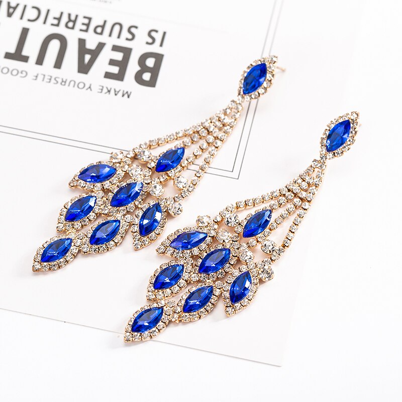 
                      
                        Big Crystal Rhinestone Drop Earrings Fashion Jewelry
                      
                    