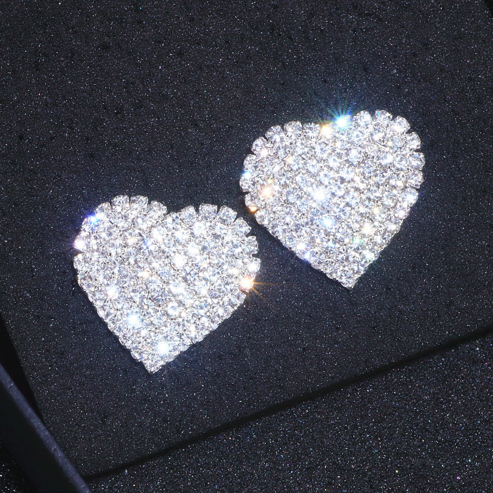 
                      
                        Crystal Heart Stud Earrings Fashion Earrings  Jewelry Accessory Gift
                      
                    