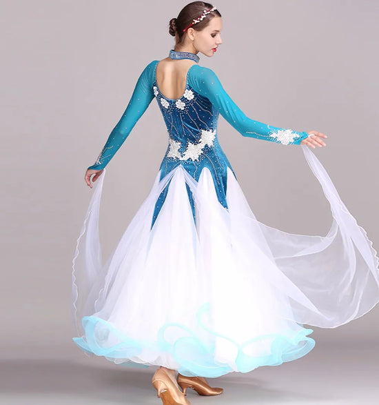 Ballroom Competition Dress Velvet Standard  Modern Dance Costume