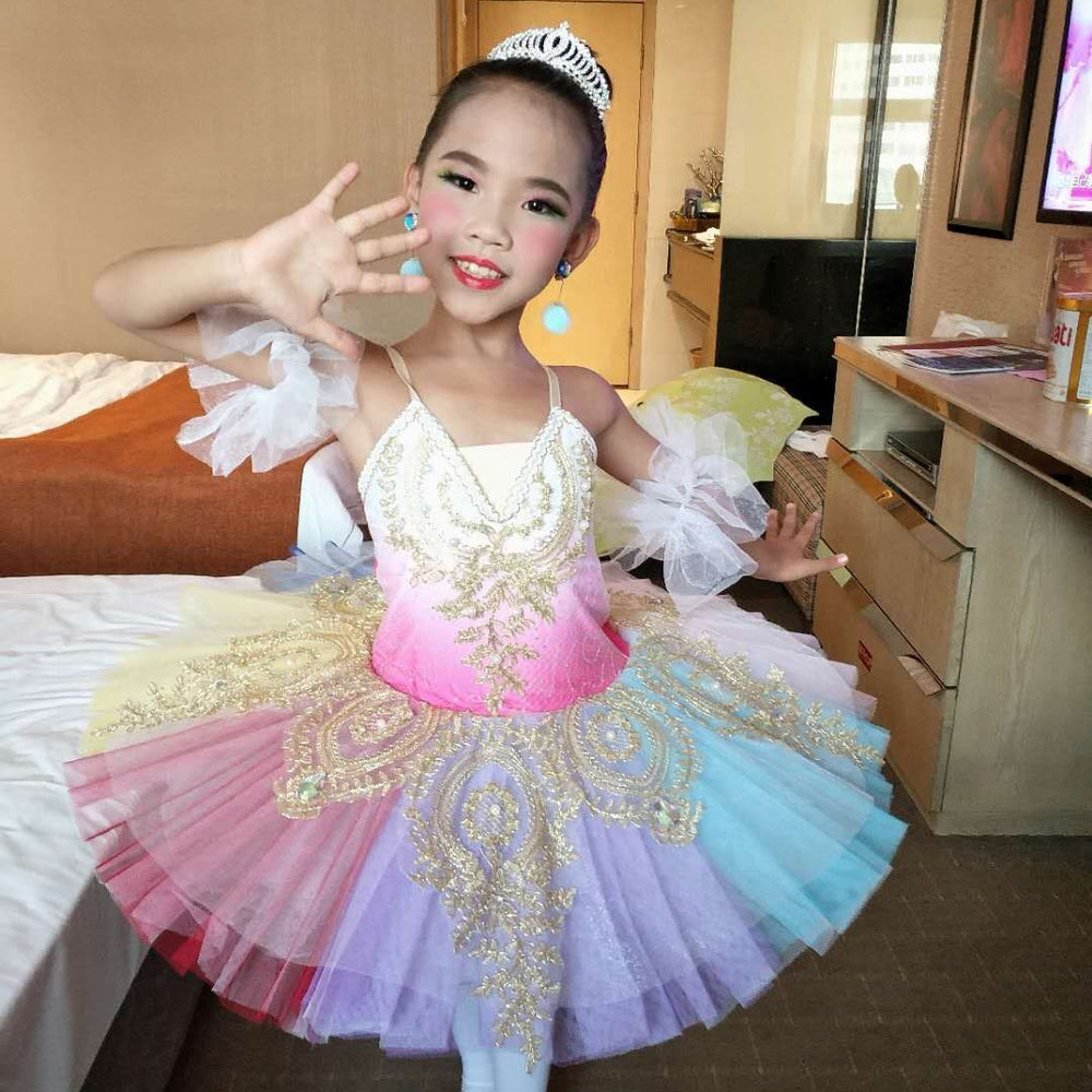 
                      
                        Girls Professional Ballet Tutu Rainbow Ballet Costume Pancake Tutu
                      
                    