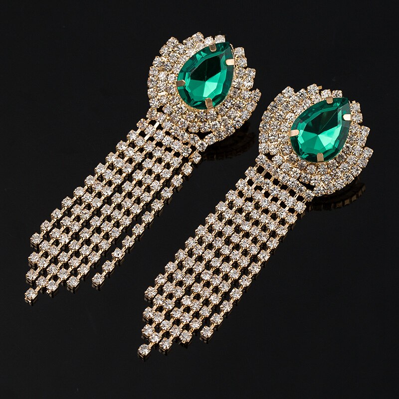 
                      
                        Crystal Rhinestone Drop Earrings For Women Party Jewelry
                      
                    