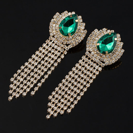 Crystal Rhinestone Drop Earrings For Women Party Jewelry