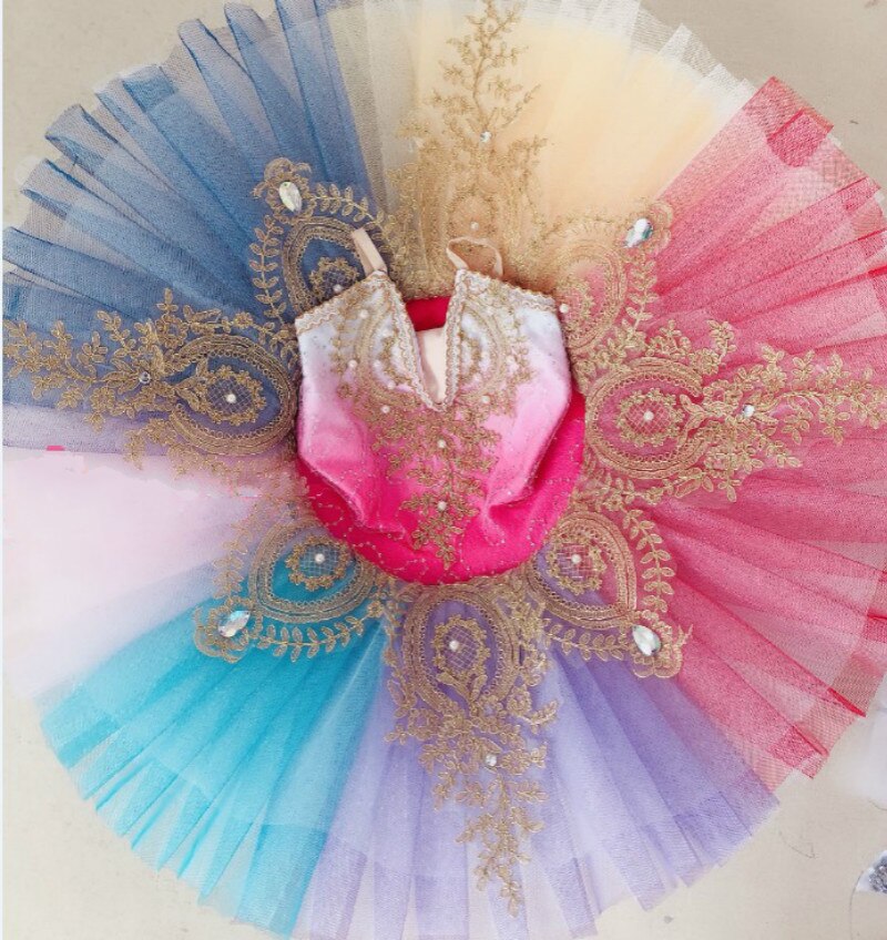 
                      
                        Girls Professional Ballet Tutu Rainbow Ballet Costume Pancake Tutu
                      
                    