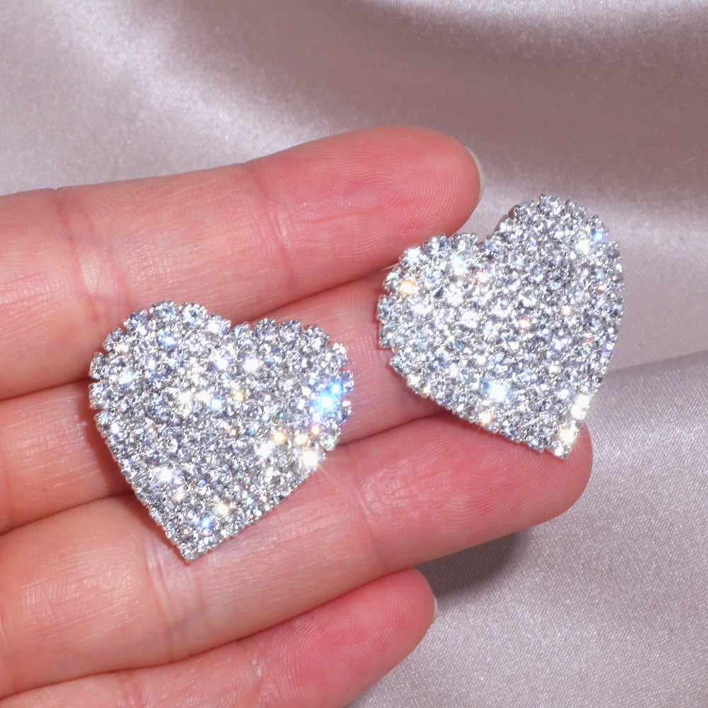 
                      
                        Crystal Heart Stud Earrings Fashion Earrings  Jewelry Accessory Gift
                      
                    