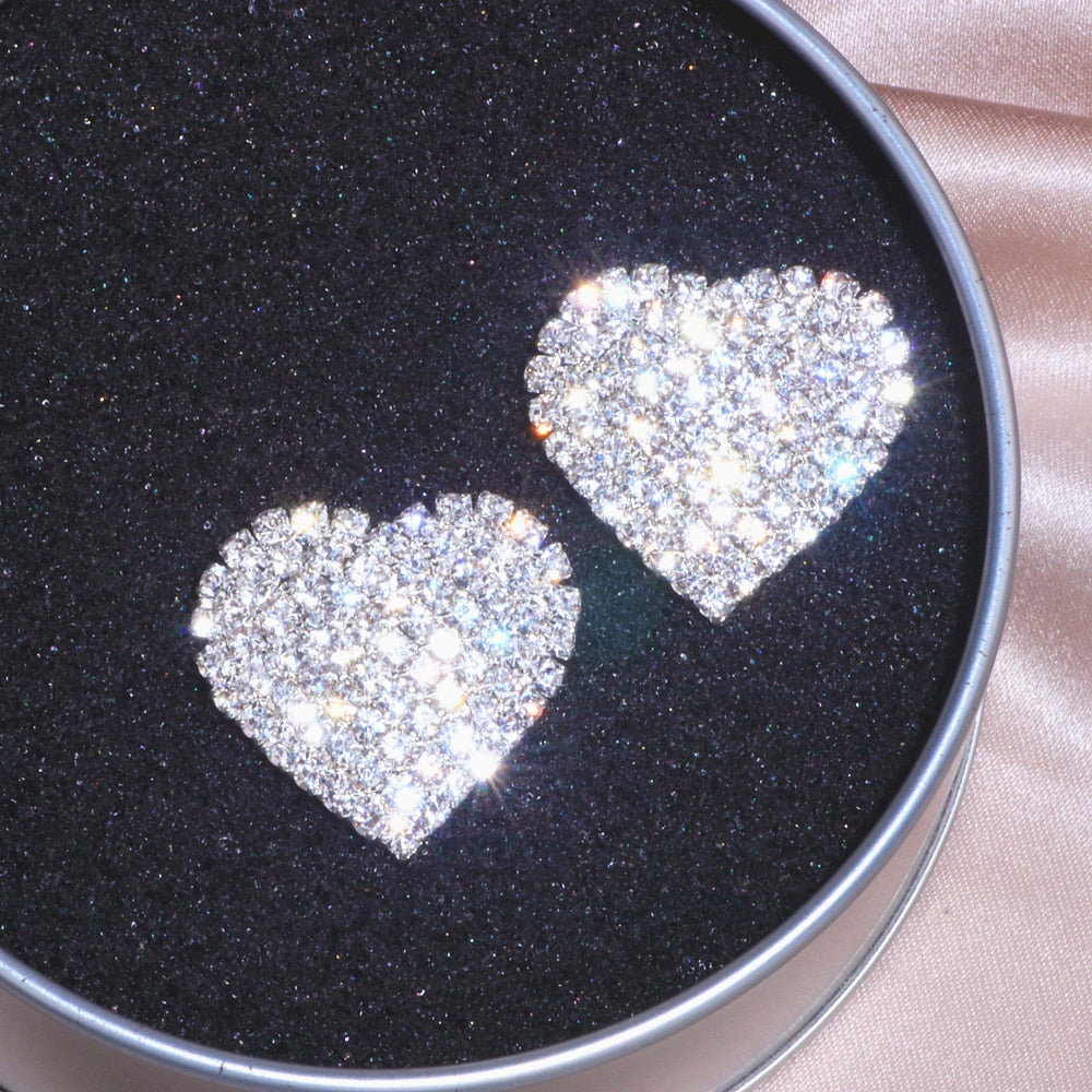 
                      
                        Crystal Heart Stud Earrings Fashion Earrings  Jewelry Accessory Gift
                      
                    