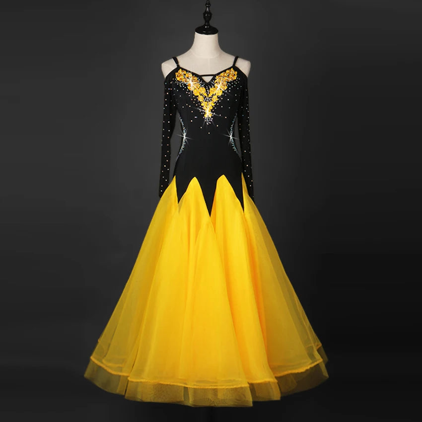 
                      
                        Waltz Ballroom Competition Dance Dress Standard Performance Stage Costume
                      
                    