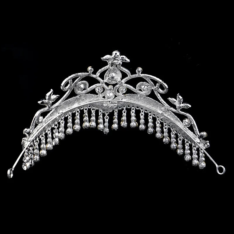 
                      
                        Tassel Fringe Bridal Tiara Crystal Crown Wedding Hair Accessory
                      
                    