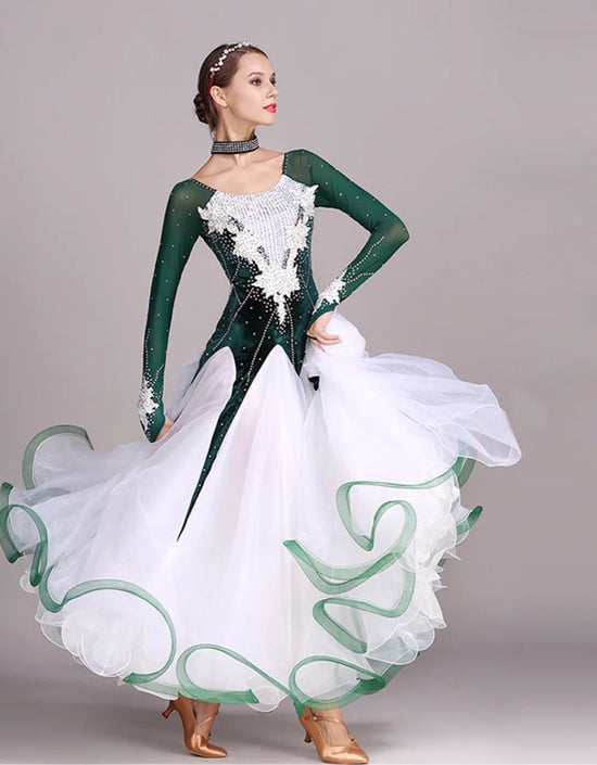 Ballroom Competition Dress Velvet Standard  Modern Dance Costume