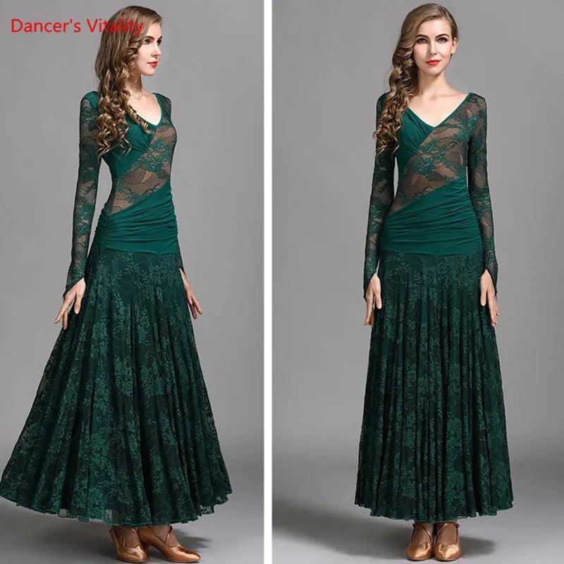 
                      
                        Ballroom Dance Big Swing Ladies Dresses Waltz Competition Costumes
                      
                    