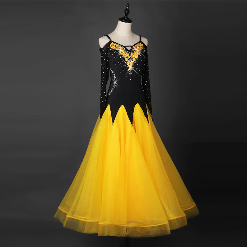 Waltz Ballroom Competition Dance Dress Standard Performance Stage Costume