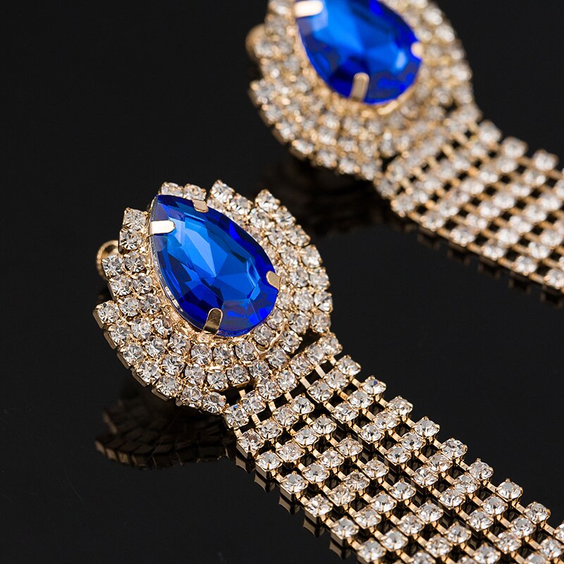 
                      
                        Crystal Rhinestone Drop Earrings For Women Party Jewelry
                      
                    