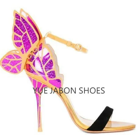 
                      
                        Women Summer Sandals Fashion Butterfly High Heel Ankle Strap Shoes
                      
                    