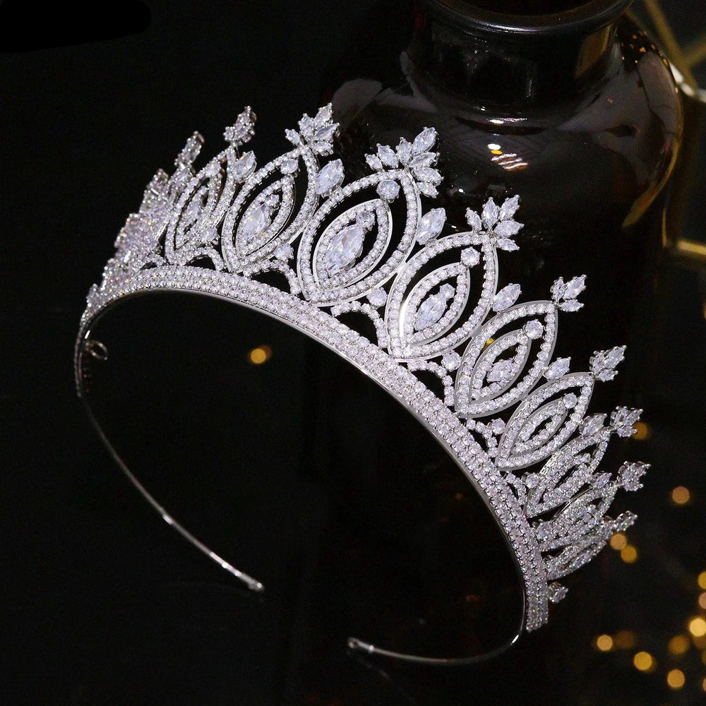 
                      
                        Cubic Zirconia Wedding Tiara Crowns Handmade Princess Bridal Hair Accessory
                      
                    