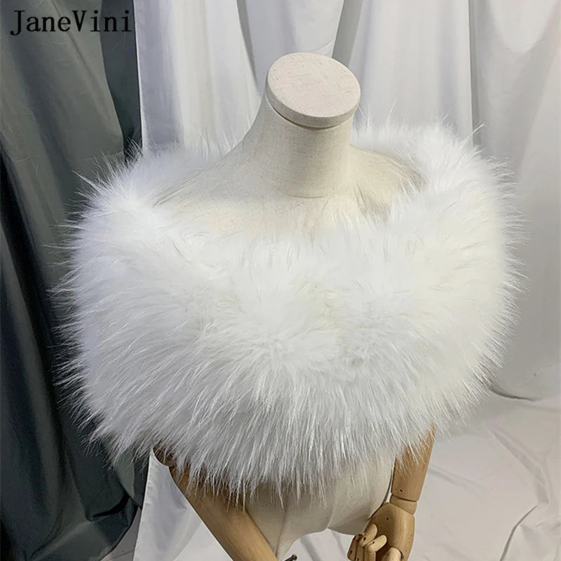 Faux Fur Wedding Shawl Bolero Wrap Bridal Stole