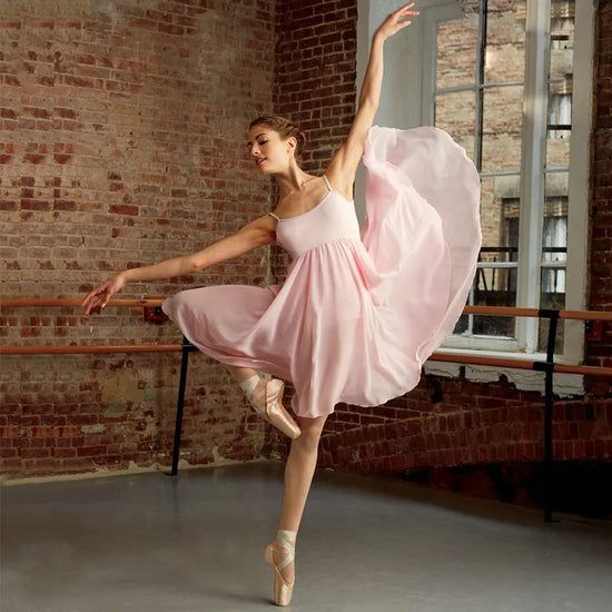 Women Lyrical Chiffon Ballet Dress Adult Contemporary Leotard Ballerina