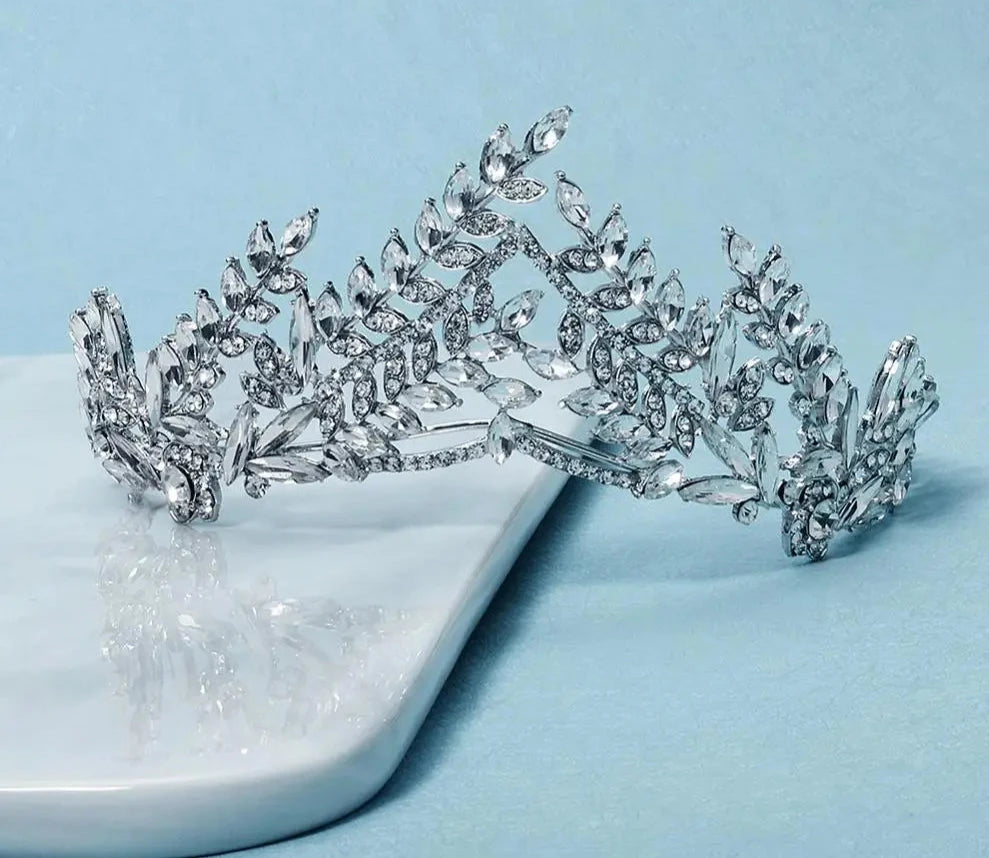 
                      
                        Leaf Crystal Crown Headband Bridal Wedding Hair Accessories for Women
                      
                    