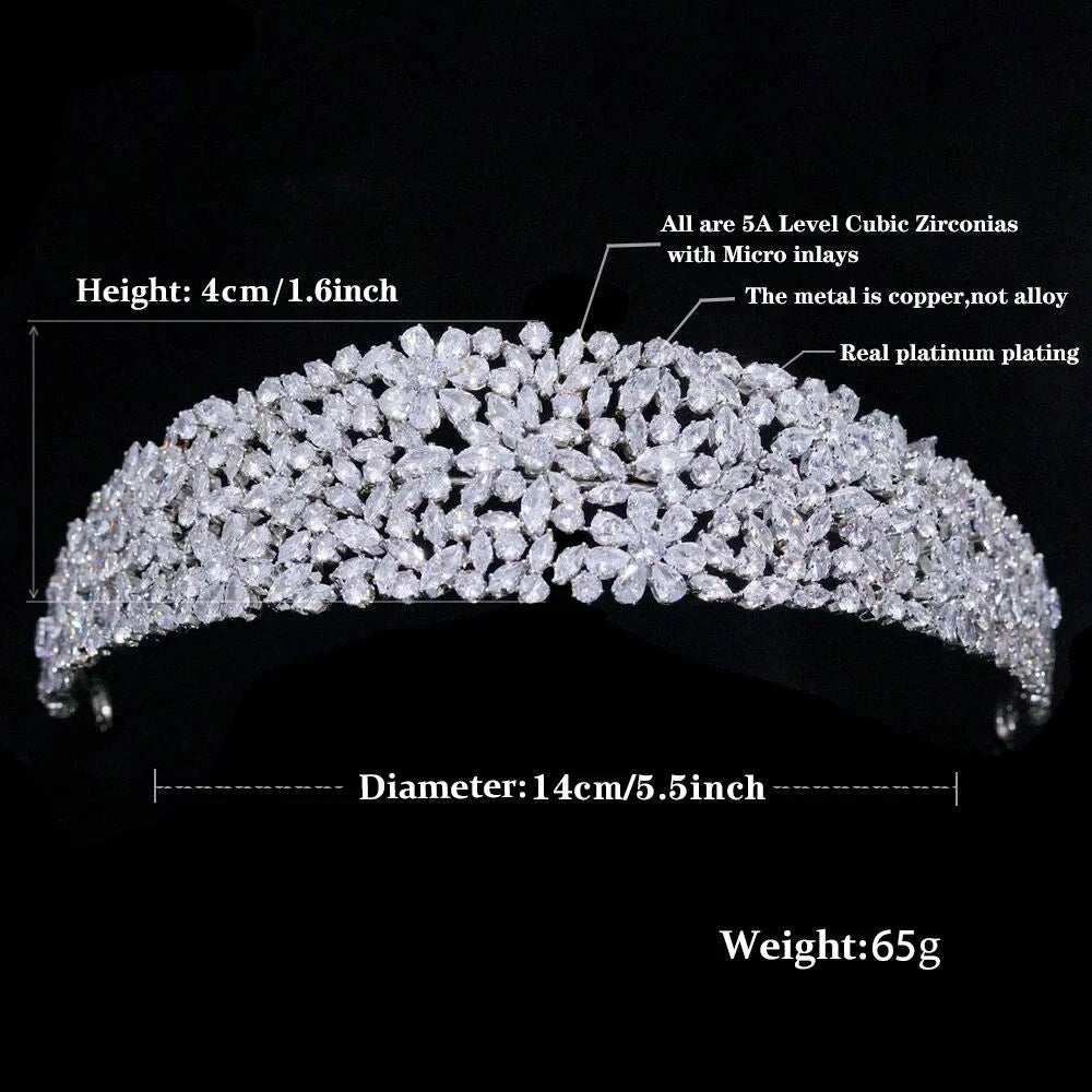 
                      
                        Cubic Zircon Wedding Tiara Crowns for Women Handmade Hair Accessories
                      
                    